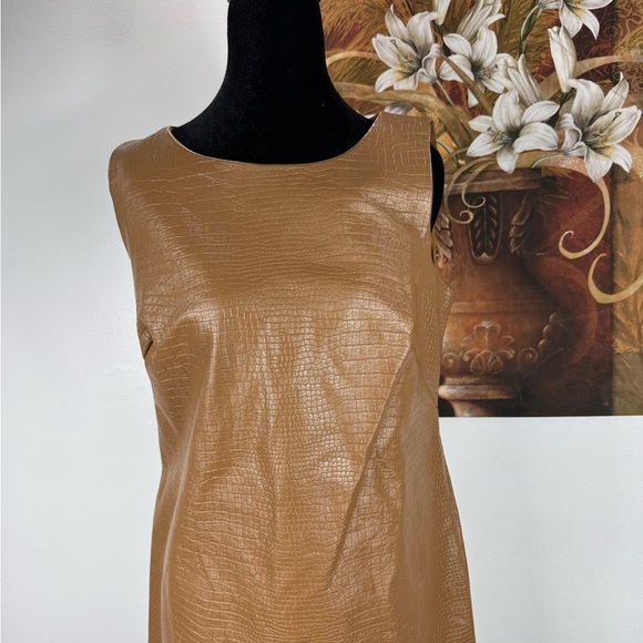 Shelby & Palmer Elegant Tan Sleeveless Dress size 6 - Picture 3 of 12